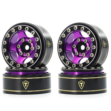 Treal 1.0 Beadlock SCX24 Wheels (4P) Classic 5-Star 1 Micro Beadlock Wheels for Axial 1/24 Deadbolt Betty C10 Gladitor Bronco 27