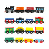 Wondertoys 16 Piece Magnetic Wooden Train Set For Toddlers - Includes Storage Bag And Track Accessories