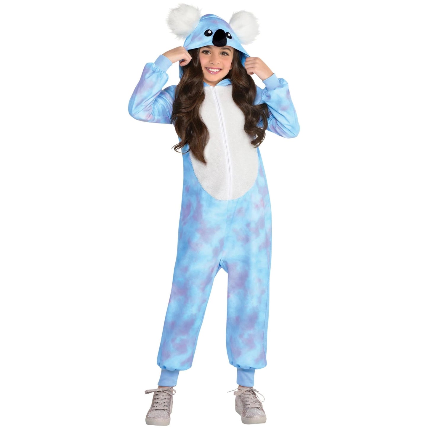 Amscan Girls Zipster Koala Costume, Small - 4-6, 1 Pc,Blue/Purple