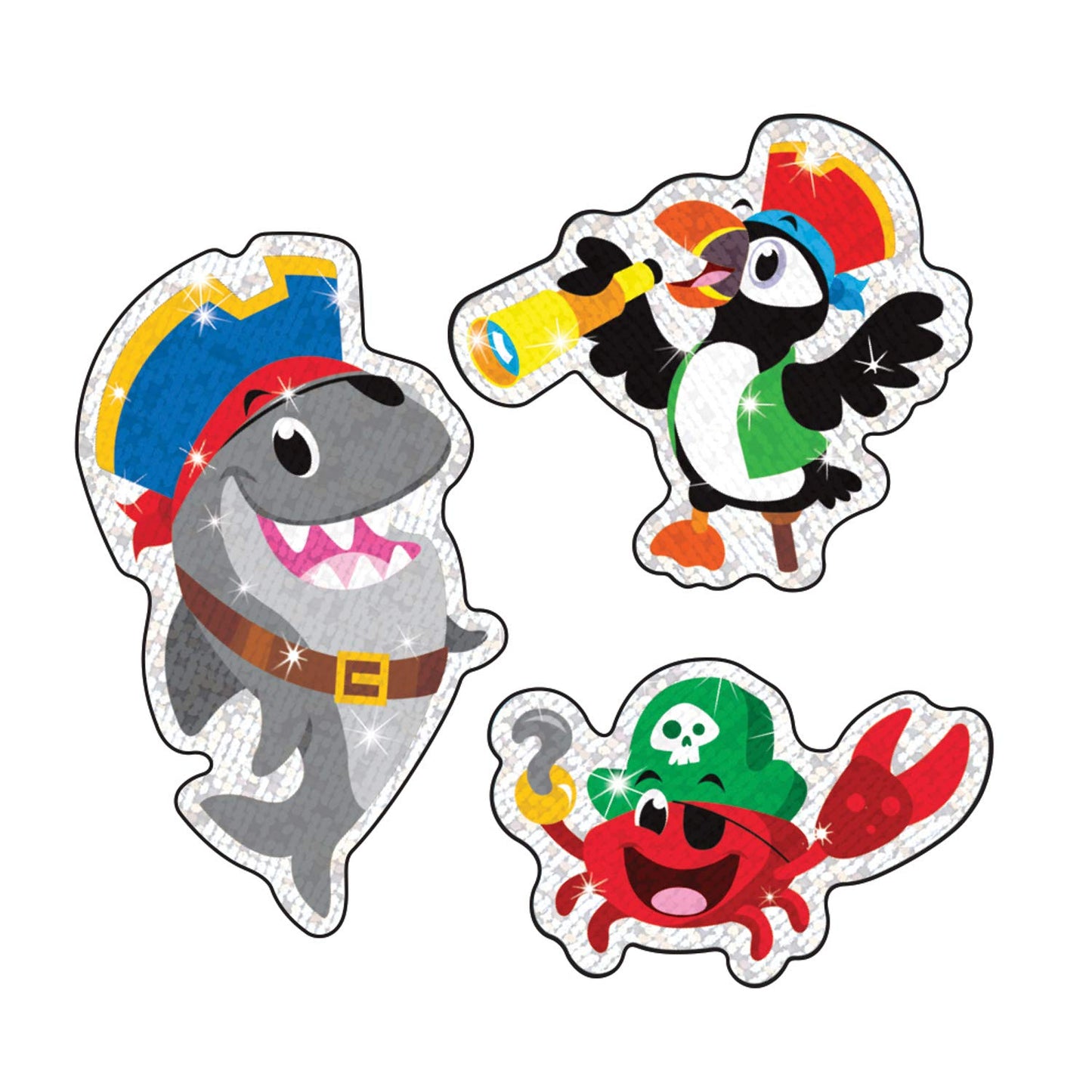 FISH PIRATES & CREW SPARKLE STICKRS