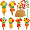Fancy Land 24 Pcs Fall Crafts for Kids Flower Bouquet DIY Autumn Floral Craft Kit Thanksgiving Gift School Classroom Home Activi