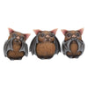 Nemesis Now Three Wise See No Evil Hear No Evil Speak No Evil Figurines, Adorable Hand-Painted Resin Collectibles And Gift - Bats