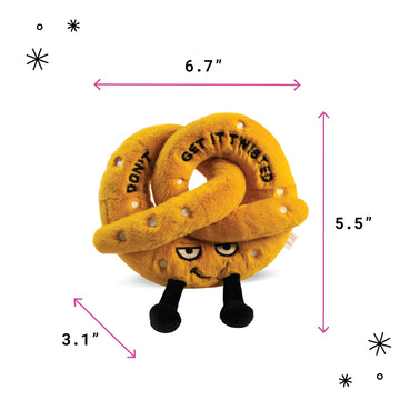Punchkins Pretzal Plushie - Don't Get It Twisted Sassy Preztal Plush, Funny & Cute Food Plush Toy for Gifting