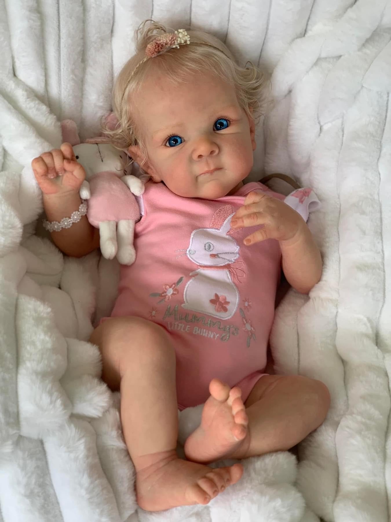 Pinky Reborn Baby Dolls Lovely 18 Inch 46 Cm Real Looking Reborn Doll Eyes Opened With Cloth Baby Realistic Newborn Gift Rooted