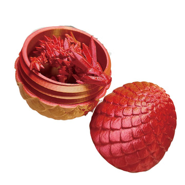 Fuisylr 3D Printed Dragon Egg,Dragon Eggs With Dragon Inside,Crystal Dragon Fidget Toys,Full Articulated Dragon Dragon In Egg,Ad