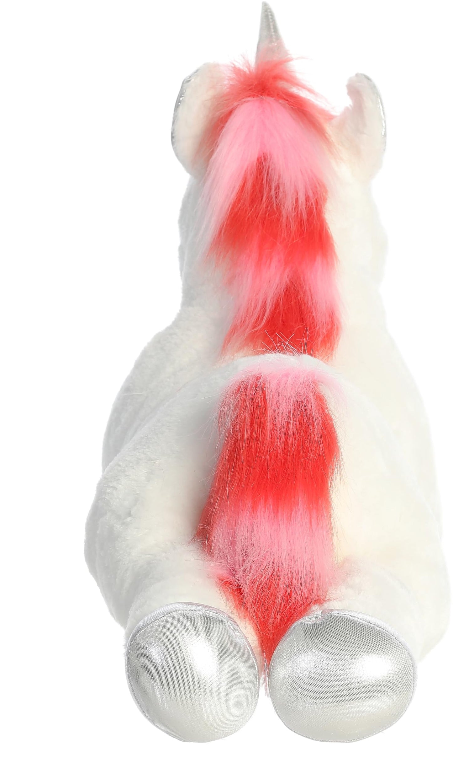 Aurora® Adorable Super Flopsie™ Velvet Swirls Unicorn™ Stuffed Animal - Playful Ease - Timeless Companions - White 27 Inches