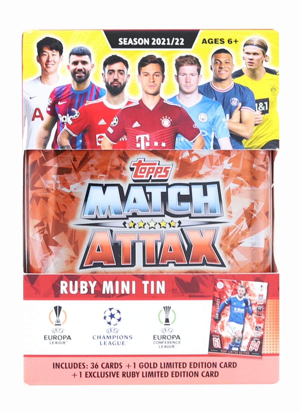 2021/22 Topps Uefa Champions League Attax Mini Tin | 36 Cards + Ruby