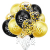 SHUNTAI 85th Birthday Balloons Black and Gold 85th Birthday Party Decorations for Men Women Latex Confetti Balloon Happy 85 Year