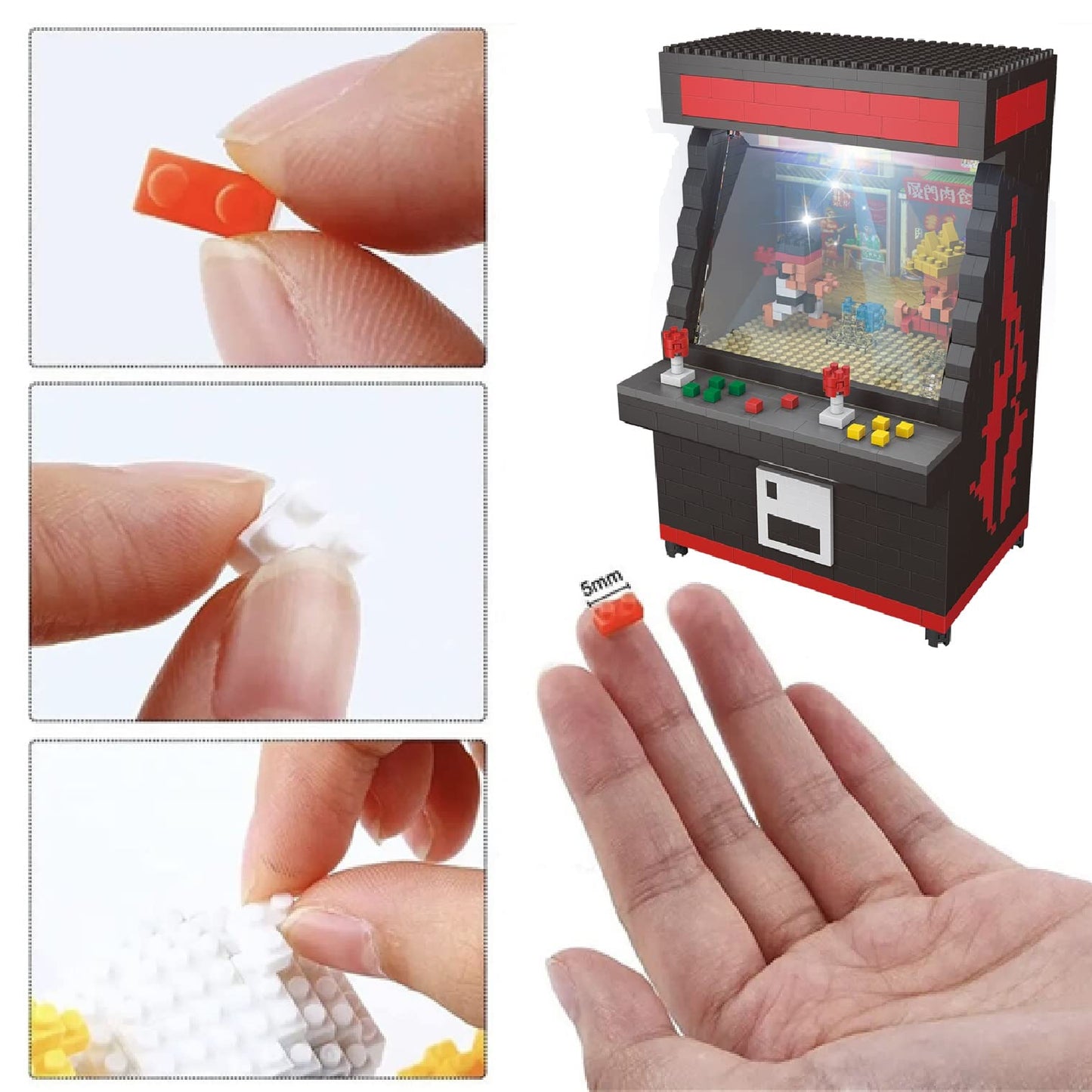 Vziimo Fighter Game Micro Blocks Sets For Adults And Kids 12+ Building Toys, Diy Bricks Gifts For Boys Girls- Compatible With Nano(1060 Pieces)