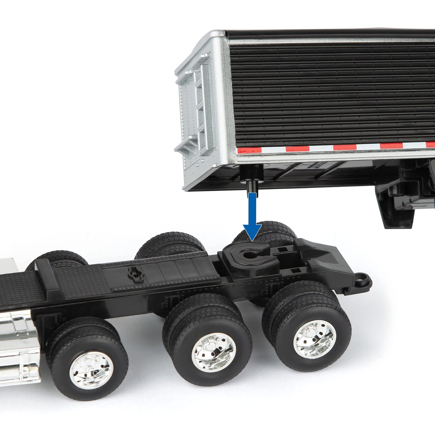 Ertl Freightliner 1:32 Scale 122Sd Semi With Grain Trailer, Farm Toy For Kids, 3 Years And Up