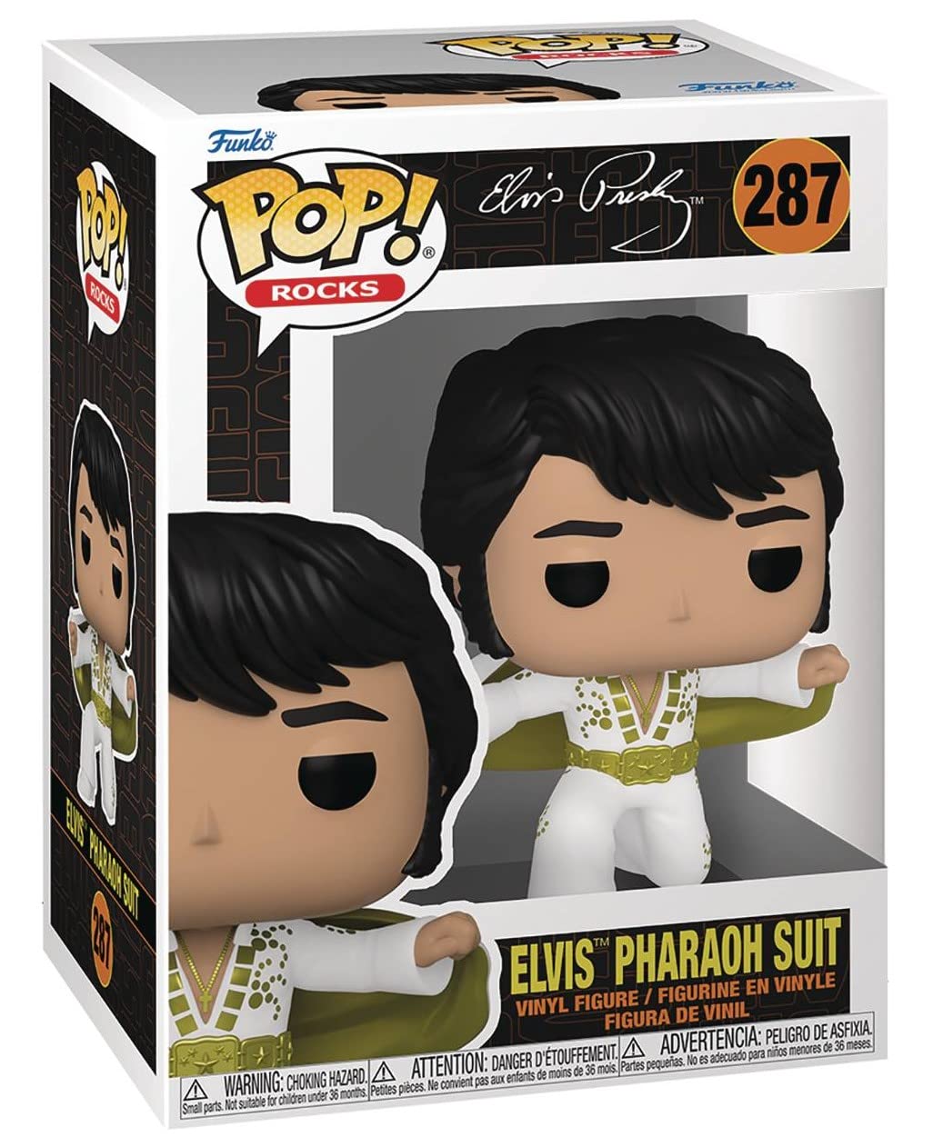Pop Rocks: Elvis - Elvis Pharaoh Suit Funko Vinyl Figure (Bundled With Compatible Box Protector Case), Multicolored, 3.75 Inches