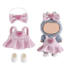 GDLSYLGHY Doll Clothes Set for LABUBU Beautiful Outfits Suits Optimal for Your 5.9-6.7in Dolls Dressing Up BubuDoll Clothing Accessories with Random Color Rain Boots(Pink Dress Suit with Bow)
