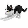 Alltogetho Cow Cat Model Micro Mini Building Block Toys Sets: Enjoy Layered Black-And-White Patterns With The Dynamic Running Po