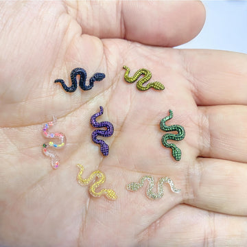 200Pcs Mini Snake Decor For Dollhouse Resin Tiny Snakes For Crafts Micro Miniature Snakes For Fairy Garden Dollhouse Micro Lands