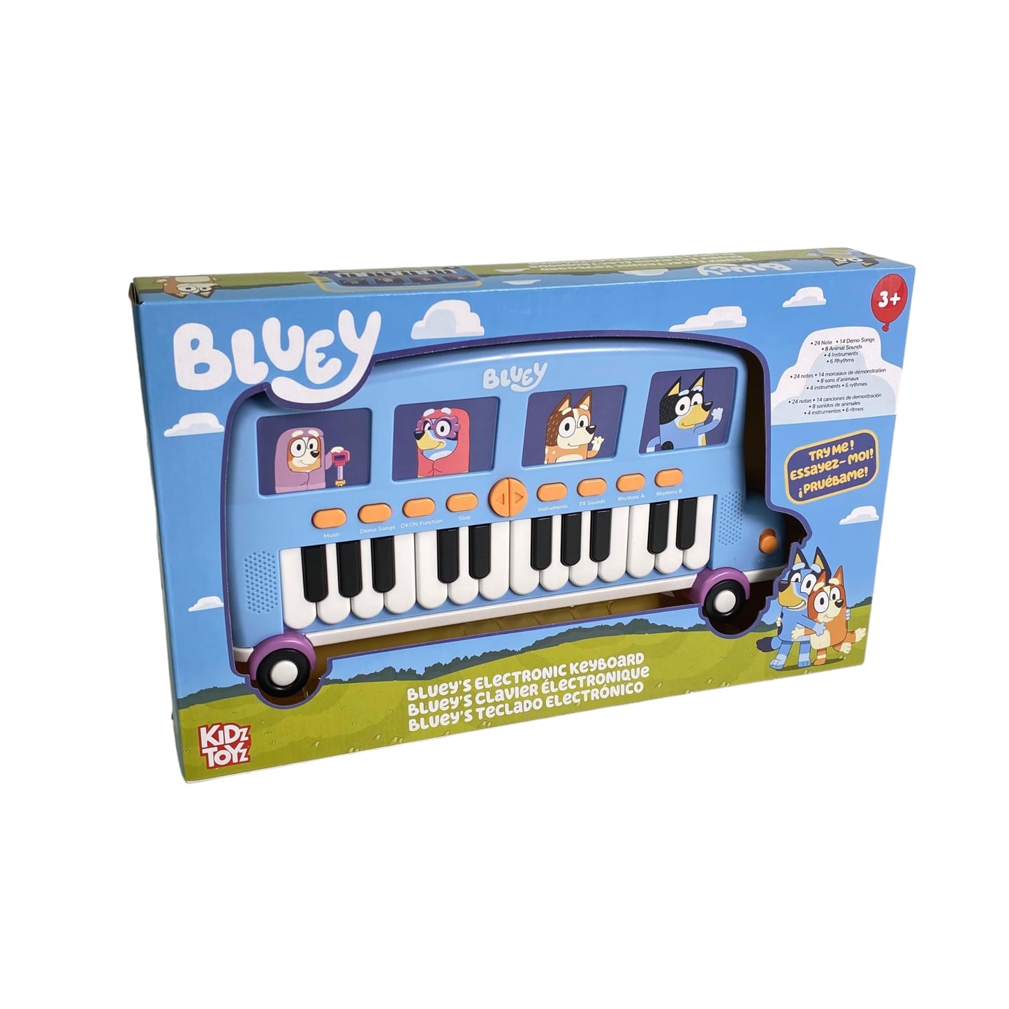 Bluey Bus Electronic Keyboard - Learn To Play Piano Music Education For Kids And Preschoolers Ages 3+