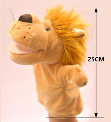 LOMTRATS Animal Hand Puppets for Kids,Toddler Includes Wolf Tiger Lion Monkey So on Movable Open Mouths, Perfect for Storytellin