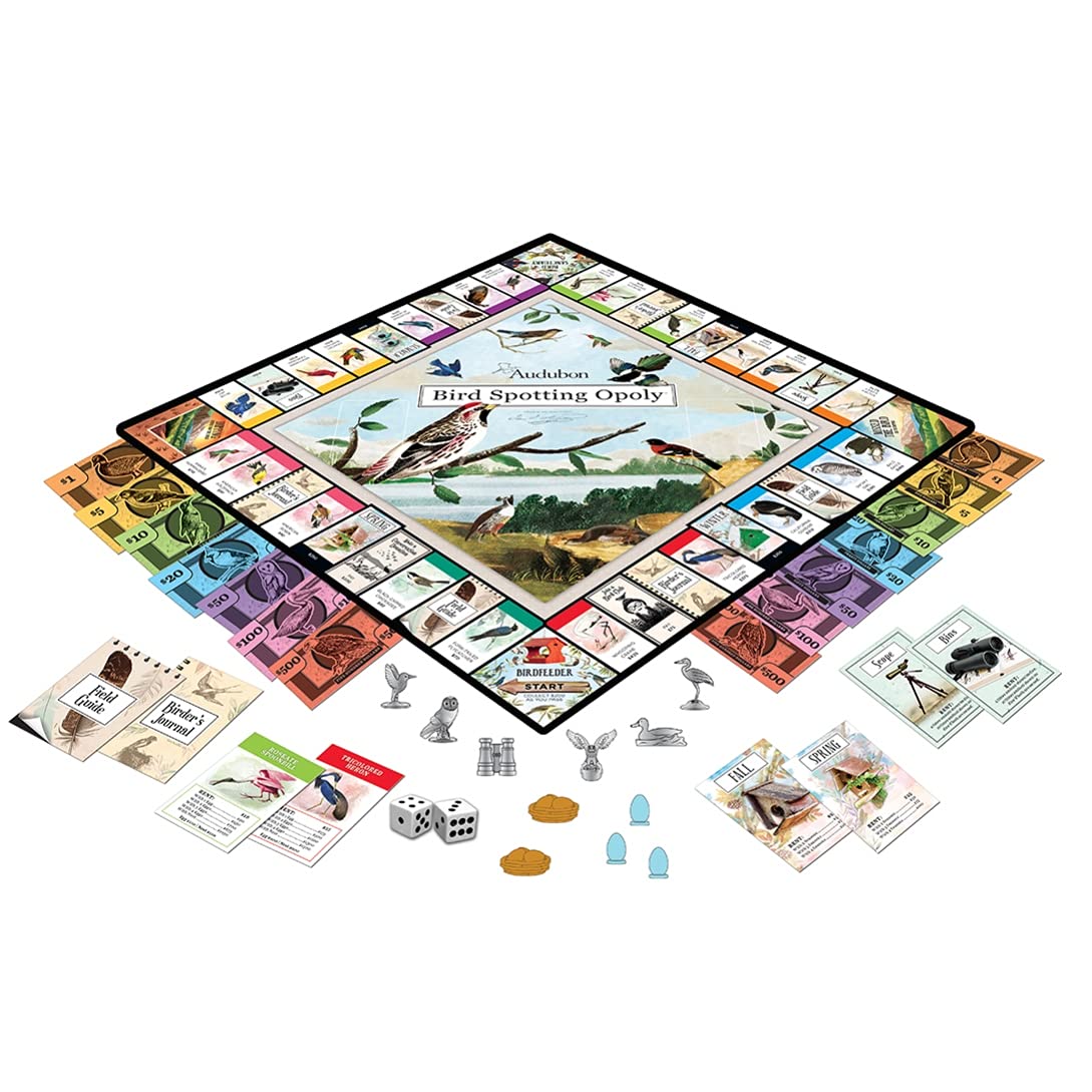 Masterpieces Opoly Board Games - Audubon Opoly - Officially Licensed Board Games For Adults, Kids, & Family