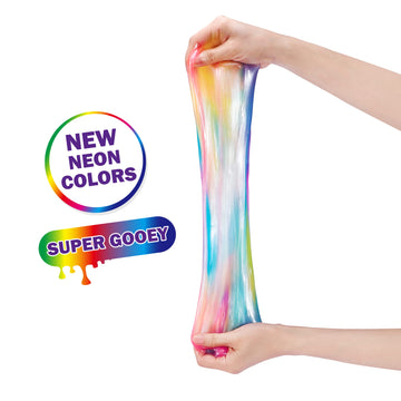 Oosh Slime Large Foilbag 800G (Rainbow) By Zuru, Gooey Slime And Epic Stretchy Slime For Girls And For Kids