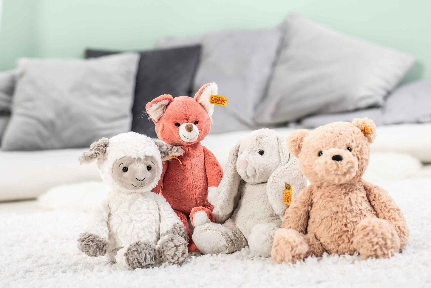 Steiff Jimmy Teddy Bear, Premium Teddy Bear Stuffed Animal, Plush Toy For Kids (Light Brown, 12')