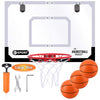 Large Indoor Mini Basketball Hoop Set for Kids and mature-themed 24 X 16 Inch Board Family Games for Home and Office Door & Wall with 3 Balls and Complete Accessories Basketball Toy Gift for Boys Girls Teens