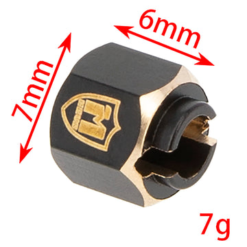 MEUS RACING TRX4M Brass Wheel Spacer 6mm(+2mm) Hex Extension Adapter for Redcat Ascent-18 TRX4M Defender Bronco K10 F150 1/18 RC
