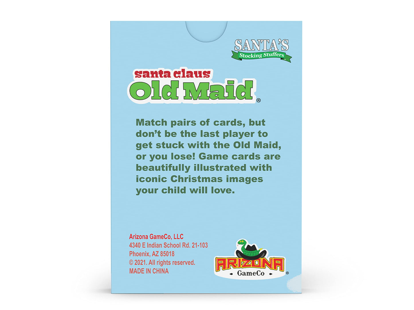 Arizona GameCo Santa Claus Old Maid Card Game – Fun Christmas Theme for Kids 4+, Classic Card Game, Perfect for Family Game Night