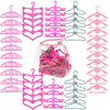 Highfun 50Pcs Doll Hangers For Barbie Hangers For Doll Clothes 1 Pink Lovely Box Storage Doll Hangers For 11.5 Inch Dolls