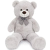 Maogolan Big Fluffy Gray Teddy Bear 39 Inch Large Grey Stuffed Animal For Girlfriend Kids Boyfriend Teens