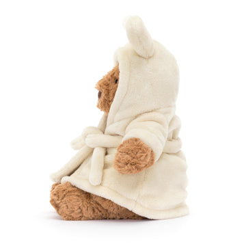 Jellycat Bartholomew Bear With Bathrobe Stuffed Animal, 10 Inches | Teddy Bear Plush | Soft & Huggable | Classic Children'S Gift