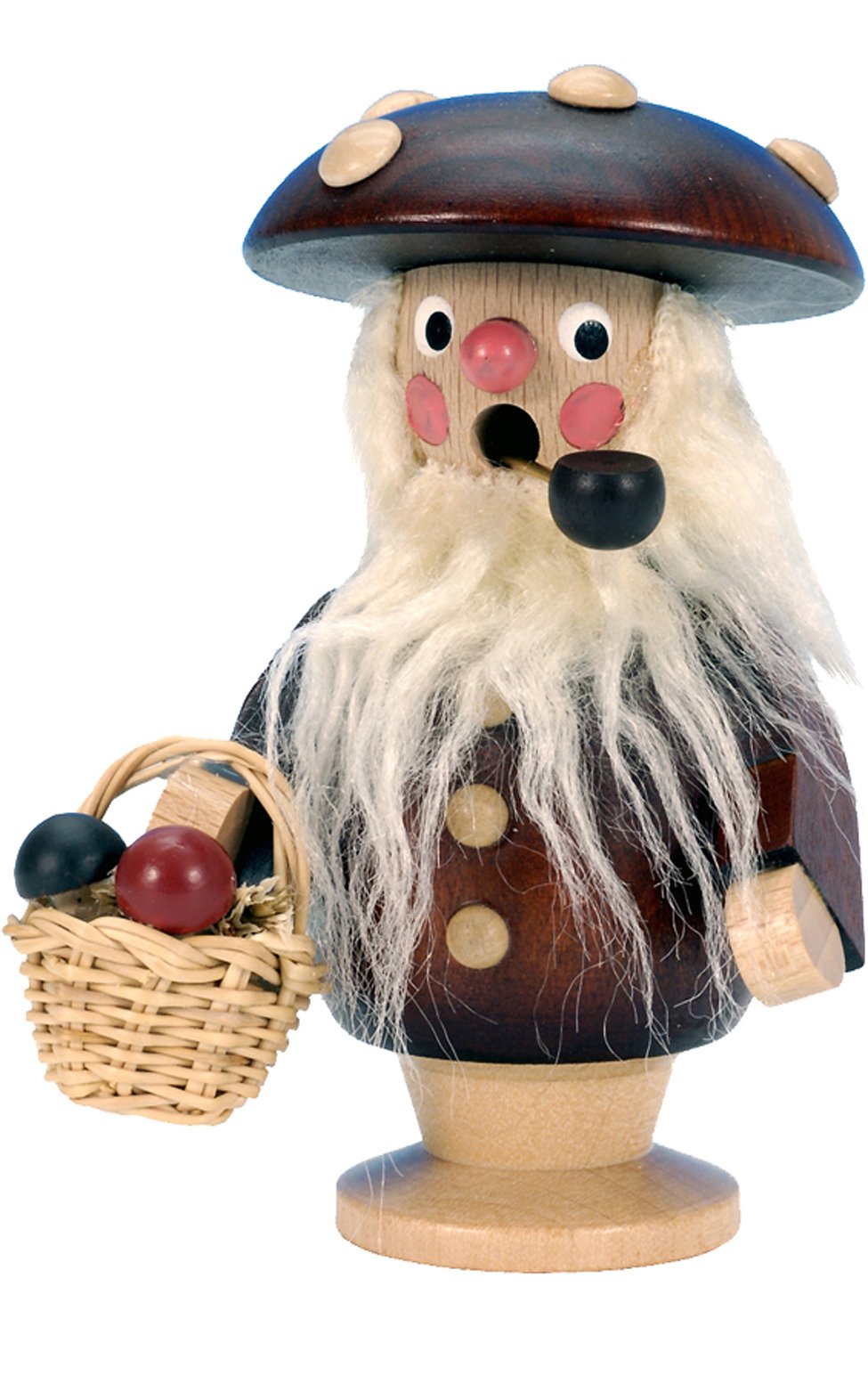 Alexander Taron Importer 35-781 Christian Ulbricht Incense Burner - Mushroom Man (Natural) - 4'' H X 3'' W X 2.5'' D, Brown