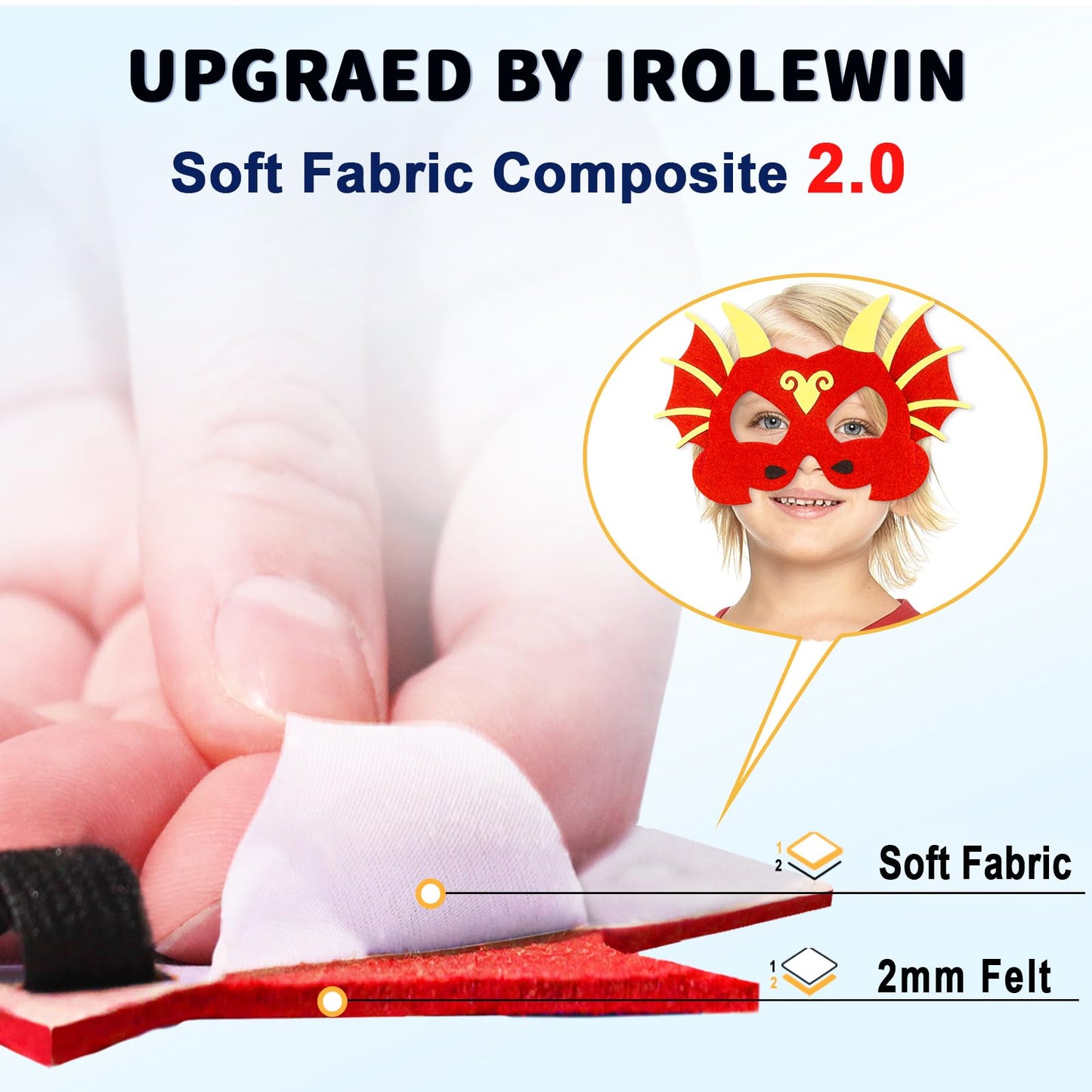 Irolewin Dinosaur-Capes-Costume For Kids Dragon Masks Dino-Party-Favors 6 Pack Toddlers Boys Dress-Up Costumes Role Play Gift