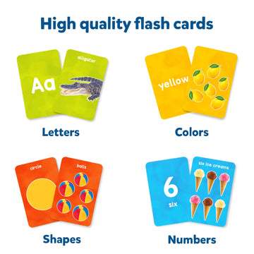 Skillmatics Thick Flash Cards For Toddlers - Letters, Numbers, Shapes & Colors, Easter Basket Stuffers, Montessori Toys, Preschool Learning Activities, Gifts For Kids Ages 1, 2, 3, 4 Years