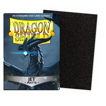 Dragon Shield | Standard Size Card Matte Sleeves | 100 CT - Smooth & Tough enhanced TCG Sleeves | Compatible with Pokemon Flesh & Blood One Piece & Magic The Gathering | Jet Matte
