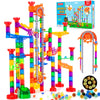 Meland 247Pcs Marble Run with Motorized Elevator, STEM Building Blocks, Multicolor, Includes 30 Glass & 30 Glow Marbles, Model JM011