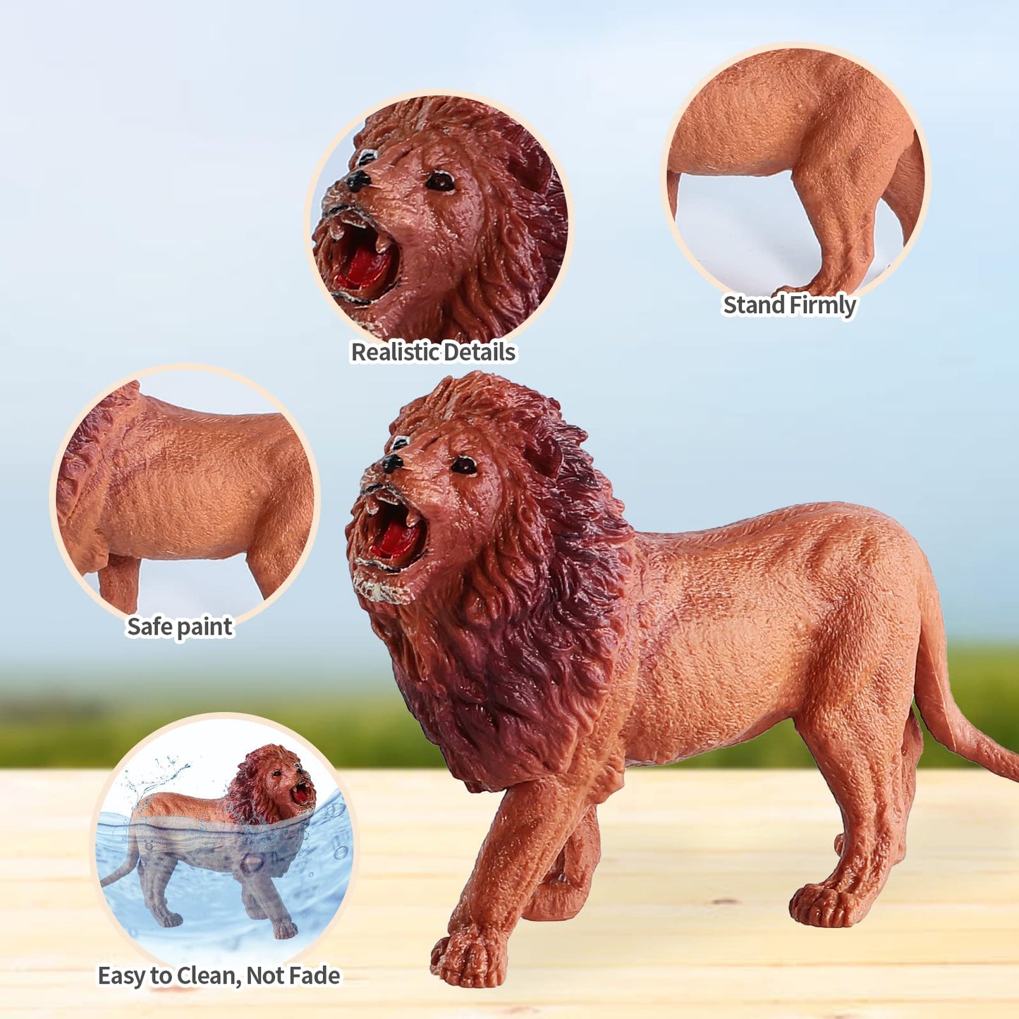 Enaurol 31 Pcs Safari Animals Figures Including 24 Realistic Jungle Playset Toys Zoo Animals For Toddlers 3+ Years Old Ideal Gif