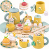 Tea Sets for Toddlers 3-5 Girl Birthday Gift 2 Year Old Princess Party Wooden Play Food Toy Sets for Kids Kitchen Accessories Ag