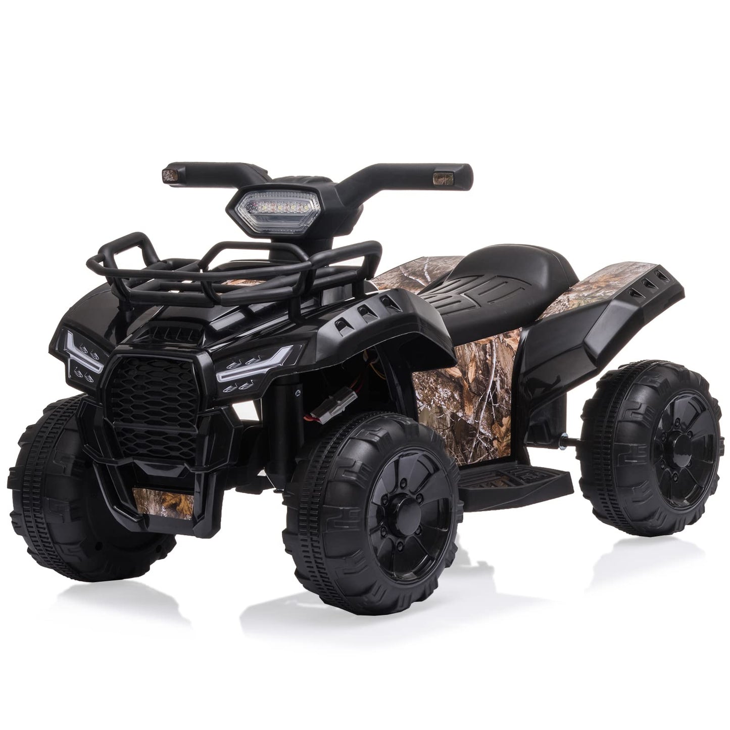 6V Electric Kids Atv Quad With Headlights, Mp3, Usb - For 18-36 Month Boys And Girls