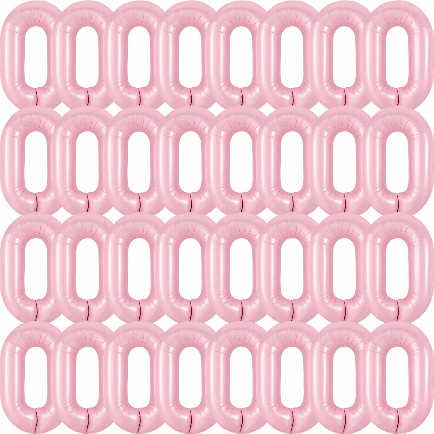Foil Chain Balloons Jumbo Chain Balloons For 80S 90S Party Decorations Giant Balloon Chain Balloons Gold (Pink, 16 Inch)
