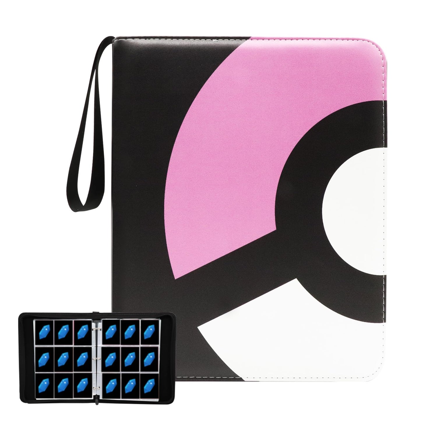 Card Binder 9-Pocket, 900 Pockets Fashion Design Trading Card Holder For Sports Card Premium Card Book Sturdy Card Holder (Pink,