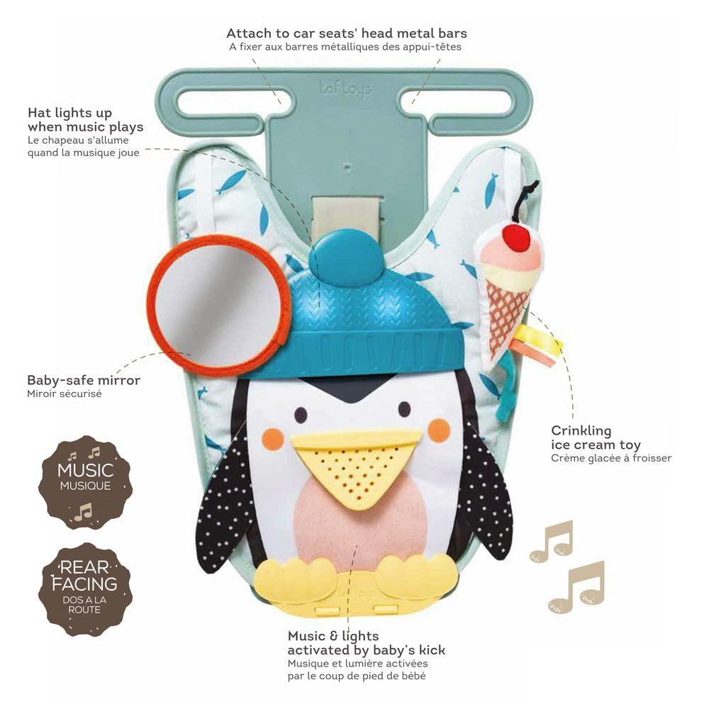 Musical Car Seat Toys For Babies 0-6 Months Baby’S Activity Center Carseat Toys Sensory Soft Car Seat Hanging Toy Baby Mirror For Baby Infant 0-6-12 Months, Sensory Gift