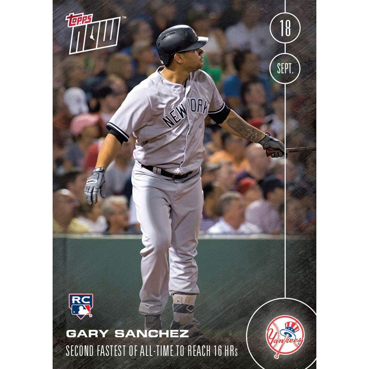 Mlb Ny Yankees Gary Sanchez (Rc) #473 Topps Now Trading Card