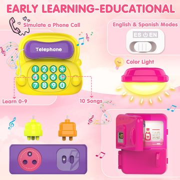 Ryotagift Baby Montessori Busy Board For 1-2 Year Old Boy Girl Gift,Musical Toddler Toys For 1+ Year Old,Early Educational Toy F