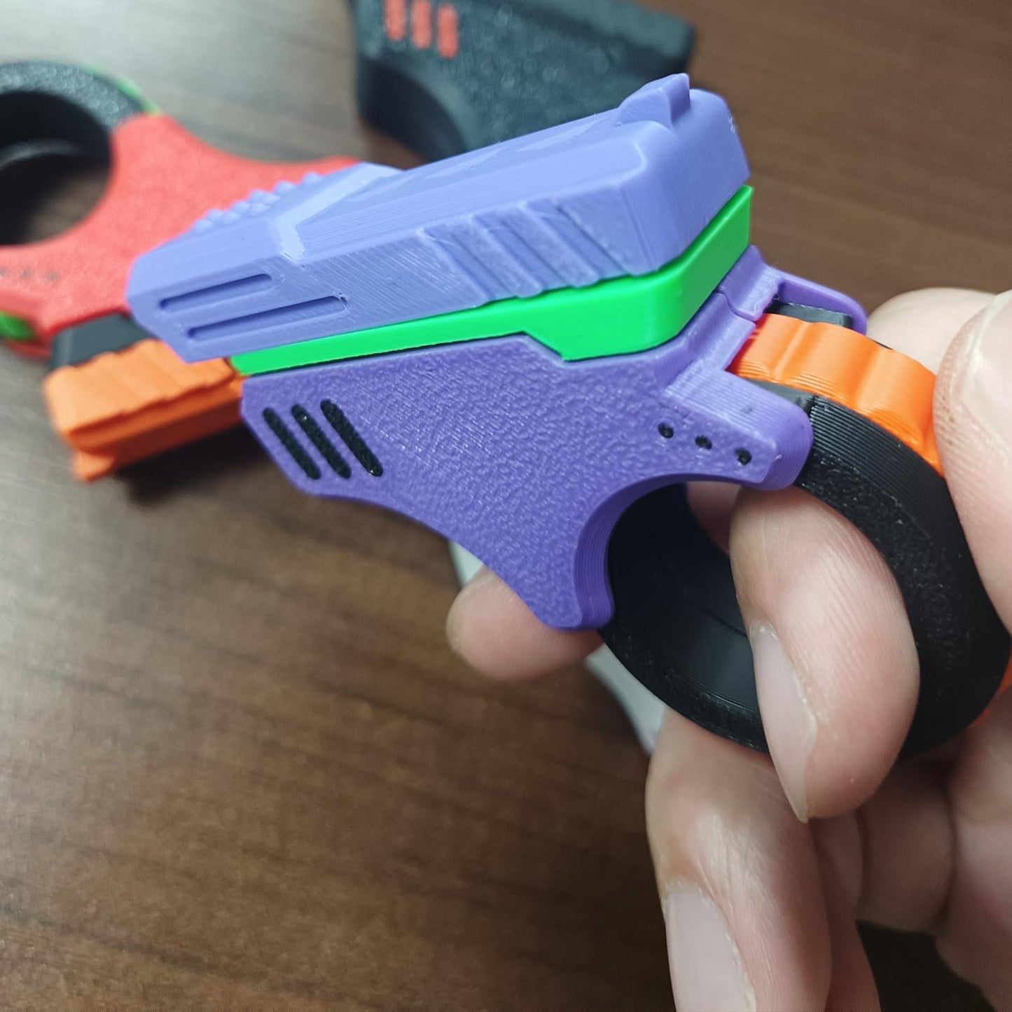 Ography Fidget Slider 3D Printed Fidget Toy Gadget Novelty Toy Toys Stress Relief Relax EDC Gyro Finger Toy Ring Fingertip Textu