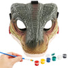 PaLeyFer Hard Plastic Dino Mask, 2 in 1 with Paints, Dinosaur Costume for Furry Girls Boys, Dinosaur Toys with Sounds for Kids 3