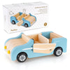 Pairpear Wooden Family Car For Dolls,Wooden Toys Dollhouese Furniture Accessories Playset,Kids Pretend Preschool Play Vehicle To