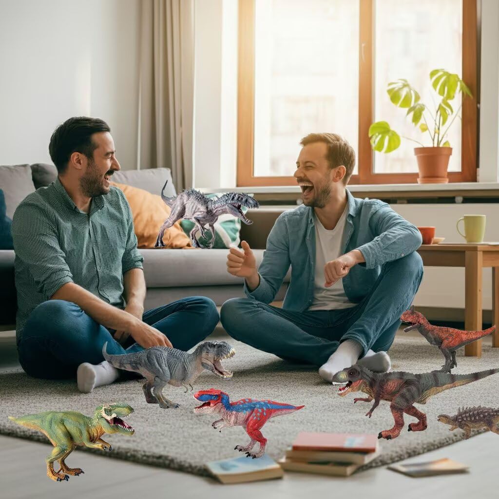 Pau1Hami1ton Big Dinosaur Toys for Kids 3-5, Realistic Toddler Dinosaur Toy Set, Educational Dinosaurs for Kids, Perfect for Lea