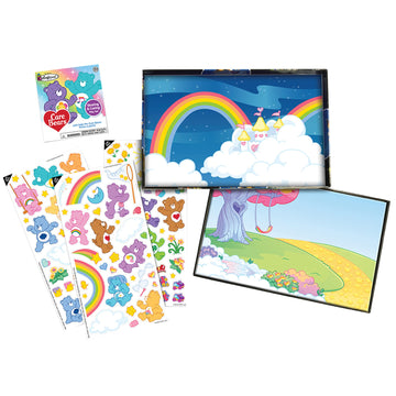 Colorforms Care Bears Play Set - 110 Re-Stickable Vinyl Pieces, 2 Play Scenes, Ages 3+, Model 2453Z, Multi-Color