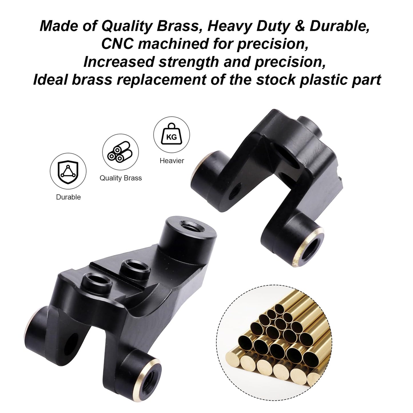 Hobbypark Brass Link Mounts Panhard Mount Suspension Links Axle Mounting Kit for TRX4 Upgrades Replacement of 8227, Front and Re