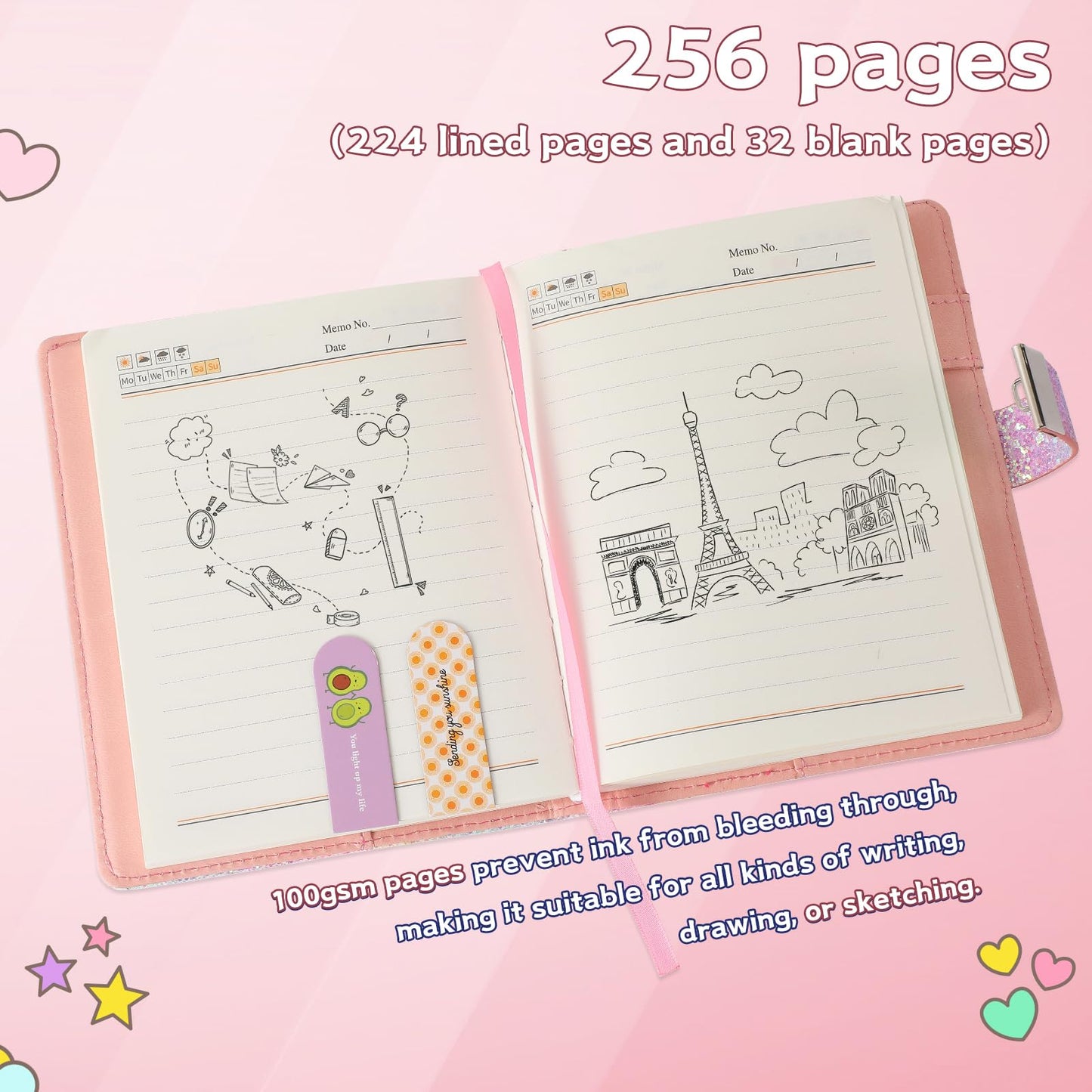 Jialili Diary With Lock For Girls, Password Locked Journals For Teen Girls, Secret Diary Gifts For 9 10 11 12 Year Old Girls, Ki