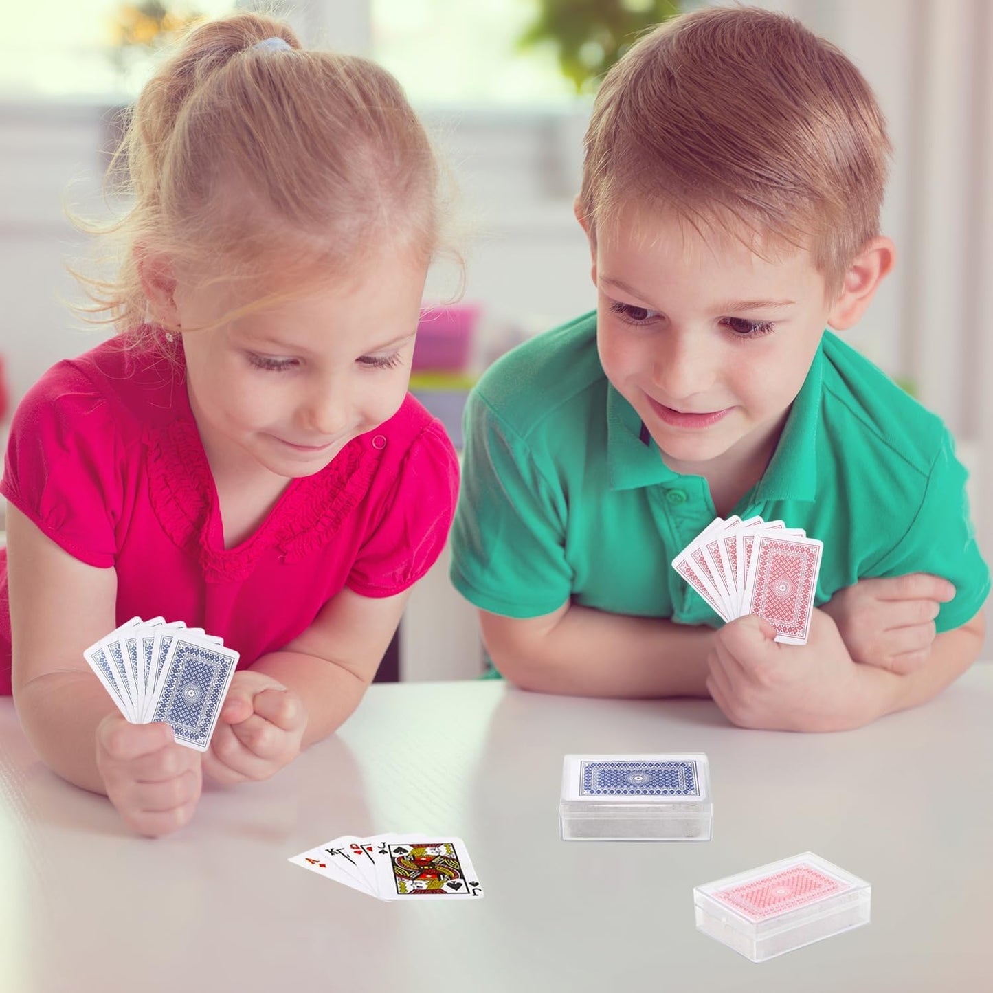 The Dreidel Company Mini Playing Cards Deck, Party Favor, 2.5'' Inches (6-Pack)